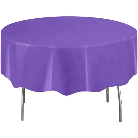 purple plastic tablecloth